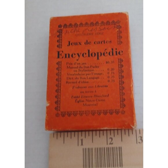 Vintage French Card Game Encyclopedie Jeux de Cartes RARE Quebec Complete - Picture 5 of 5